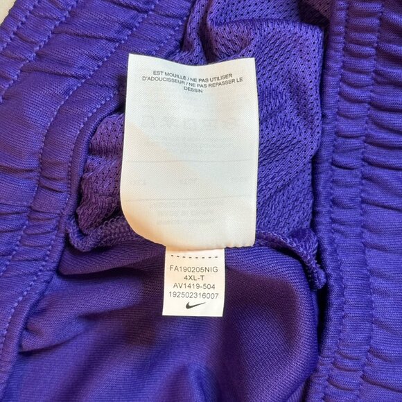 Nike Purple Los Angeles Lakers Spotlight Warm Up NBA Issued Sweat Pants Men 4XLT - Picture 8 of 11